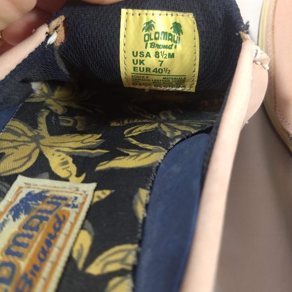 Old Maui Brand Pink Slip On Mules Loafers Women's Size 7.5 Leather - Picture 8 of 9